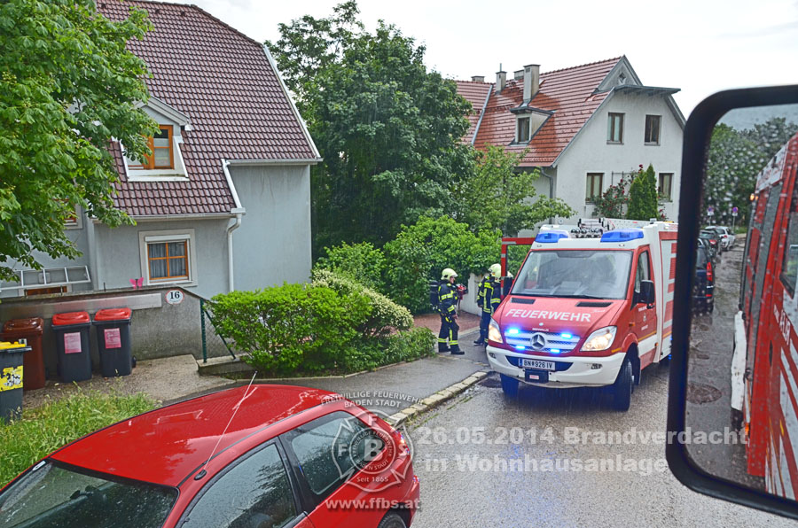 26.05.2014 - Brandverdacht in Wohnhausanlage