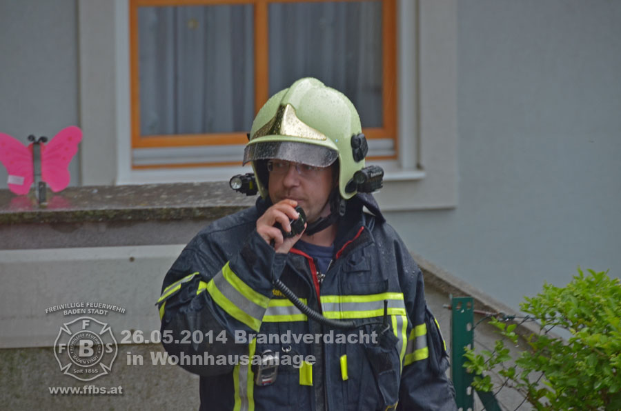 26.05.2014 - Brandverdacht in Wohnhausanlage