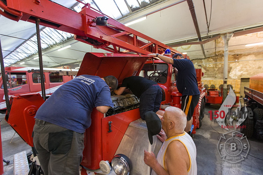 Kranwagen KW16 Bei der Restaurierung