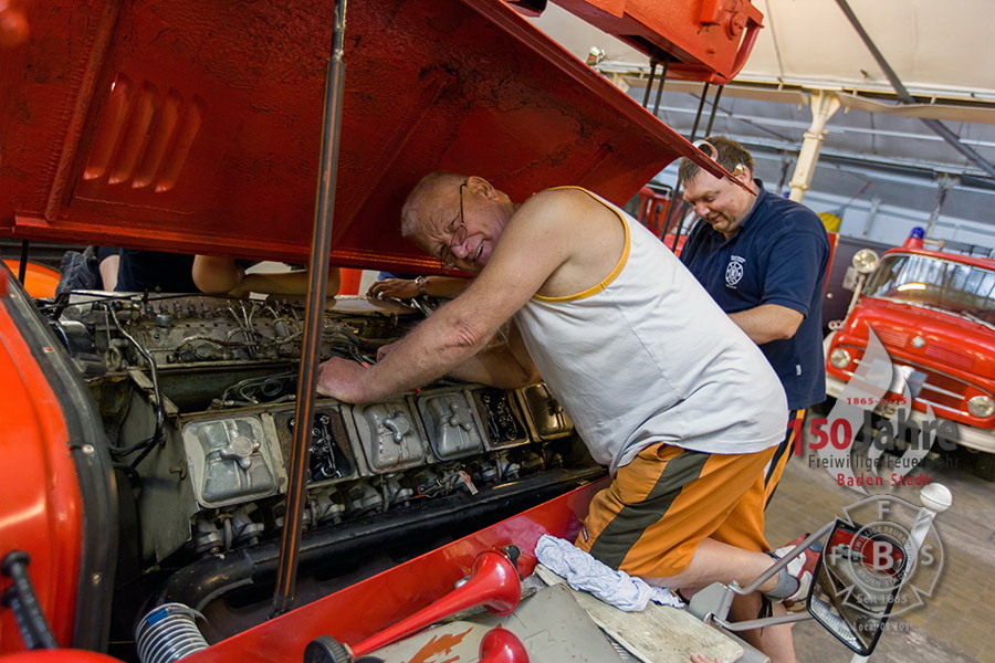 Kranwagen KW16 Bei der Restaurierung