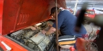 Kranwagen KW16 Bei der Restaurierung