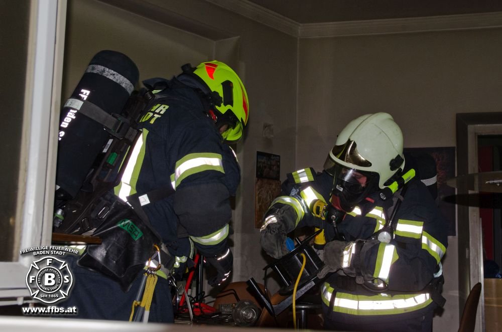 20180831 Geschäftslokalbrand Baden Fußgängerzone Foto: Christoph Hinterberger FF Baden-Stadt