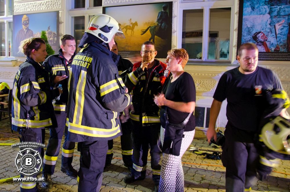 20180831 Geschäftslokalbrand Baden Fußgängerzone Foto: Christoph Hinterberger FF Baden-Stadt