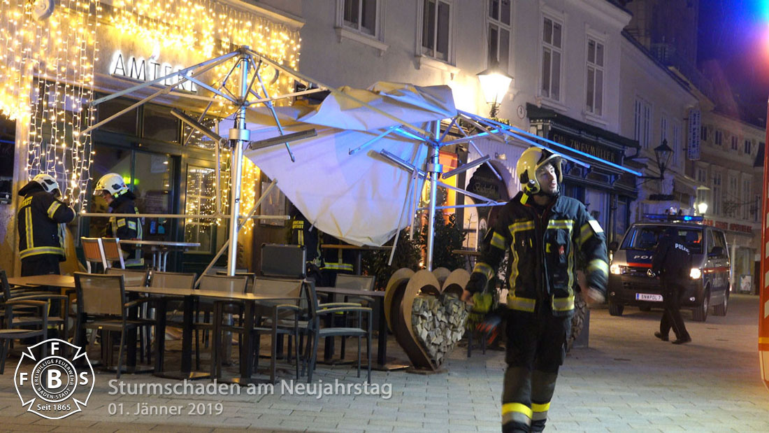 20190101 Sturmschaden Baden Hauptplatz Foto: Stefan Schneider