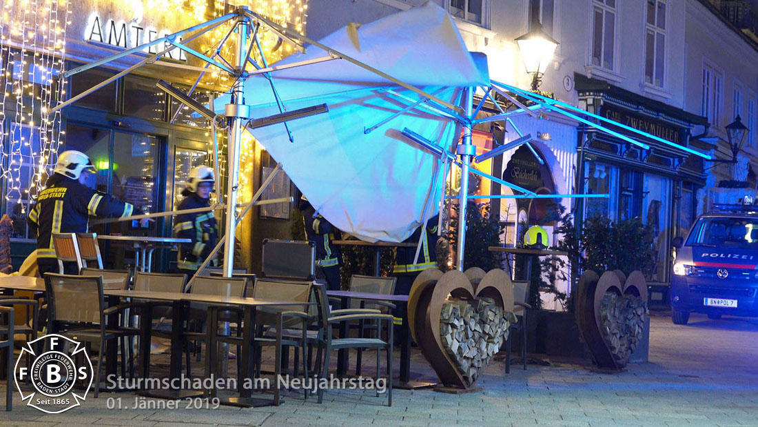 20190101 Sturmschaden Baden Hauptplatz Foto: Stefan Schneider