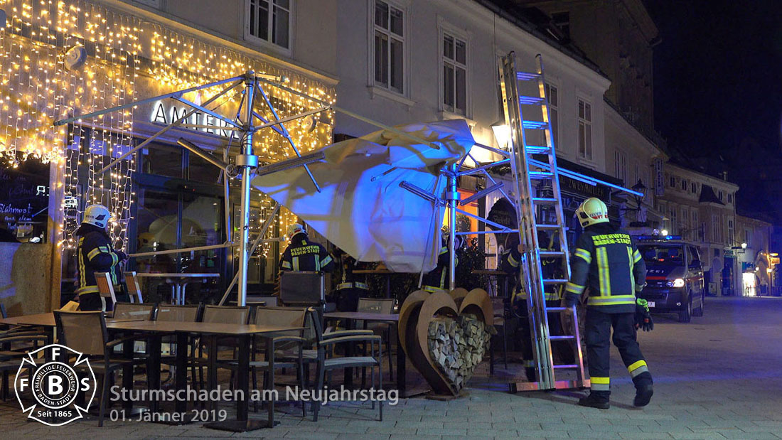 20190101 Sturmschaden Baden Hauptplatz Foto: Stefan Schneider