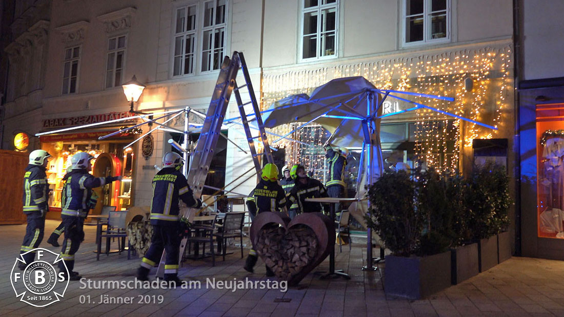 20190101 Sturmschaden Baden Hauptplatz Foto: Stefan Schneider