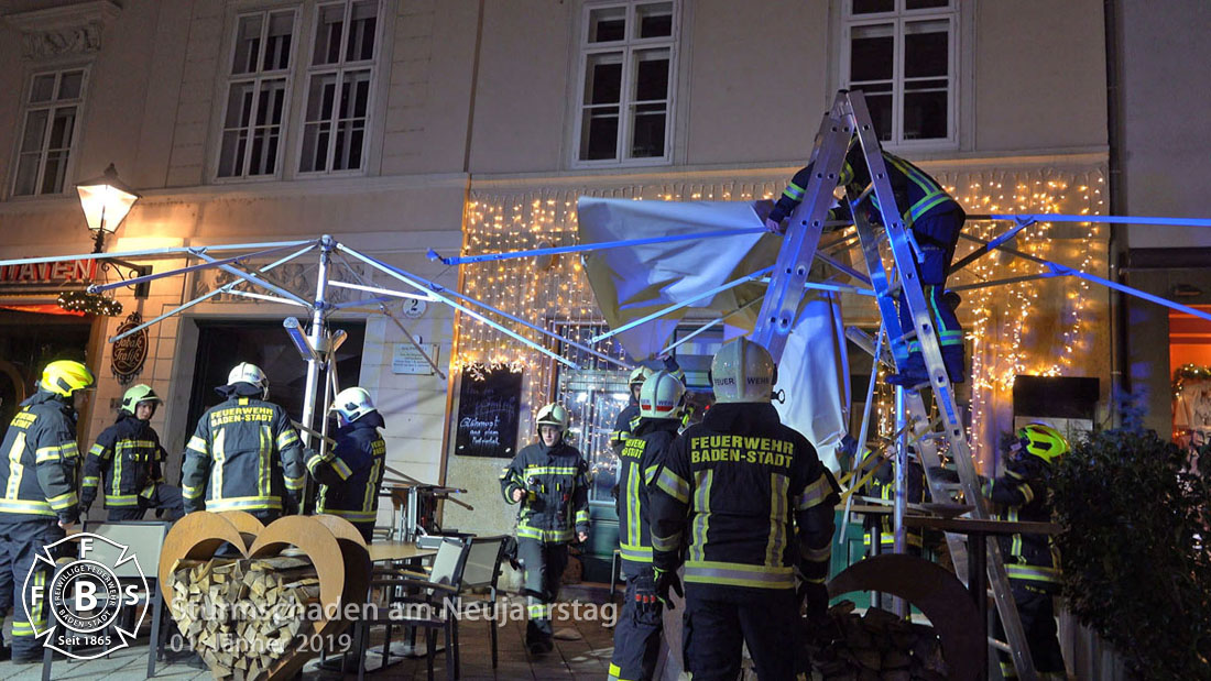 20190101 Sturmschaden Baden Hauptplatz Foto: Stefan Schneider