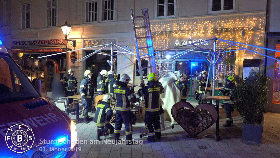 20190101 Sturmschaden Baden Hauptplatz Foto: Stefan Schneider