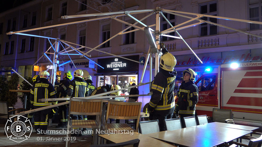 20190101 Sturmschaden Baden Hauptplatz Foto: Stefan Schneider
