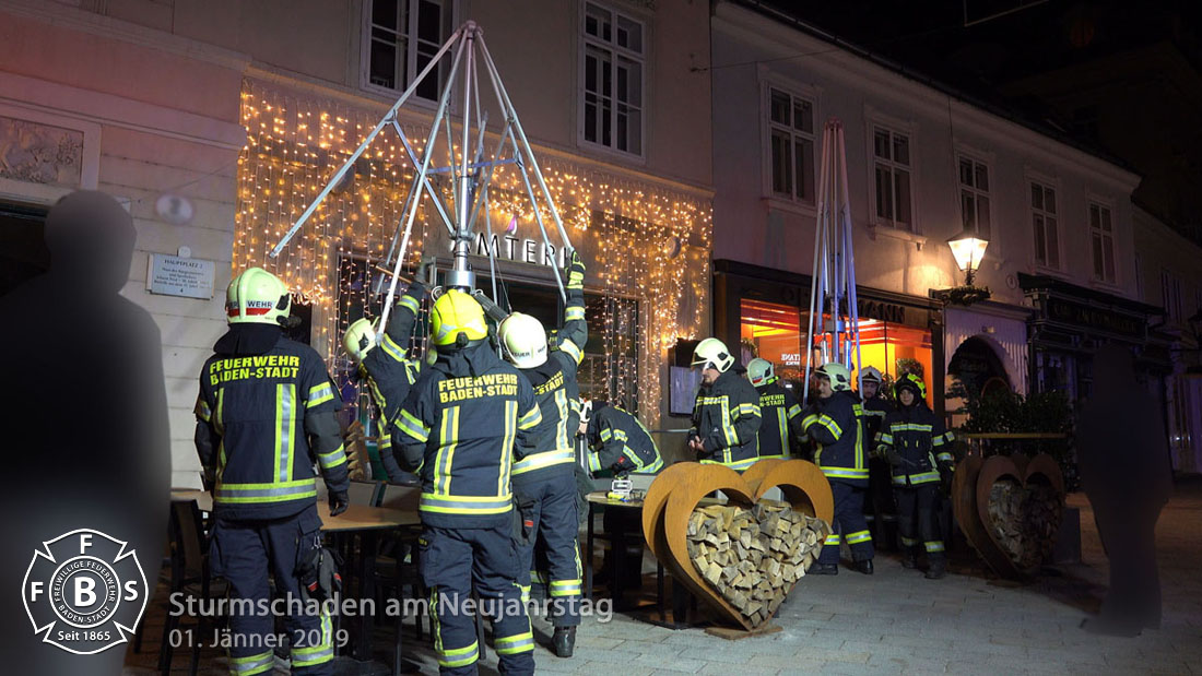 20190101 Sturmschaden Baden Hauptplatz Foto: Stefan Schneider