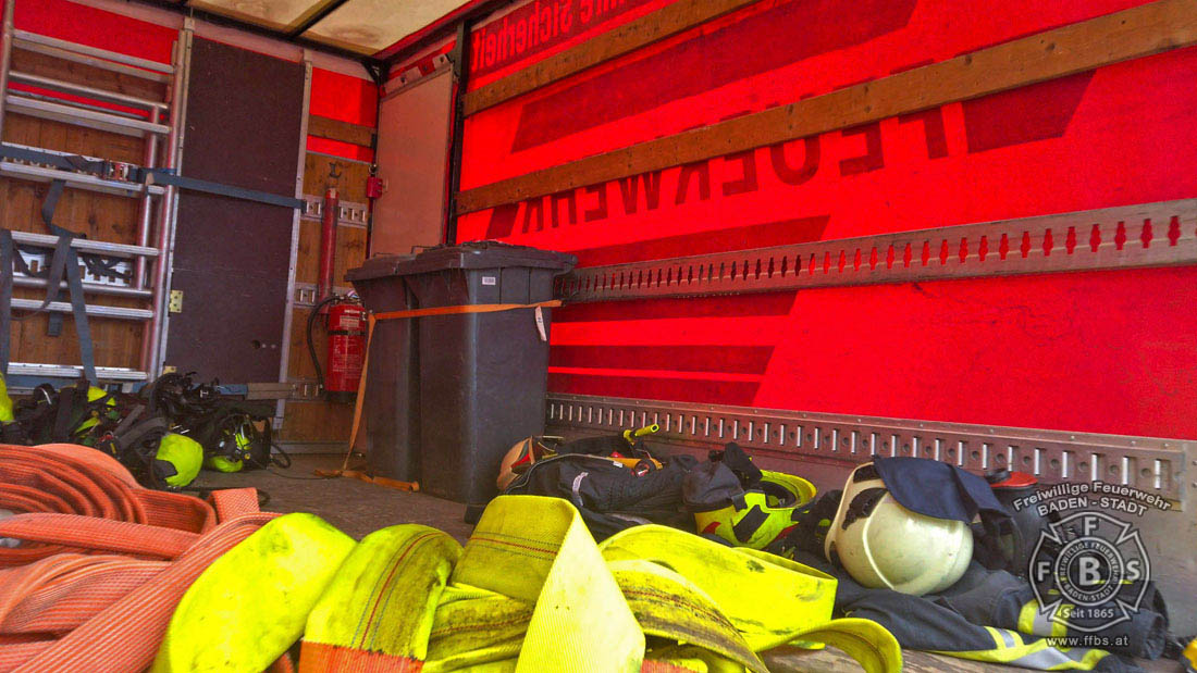20200304 Fahrzeugbrand in Baden Parkdeck Zentrum Süd