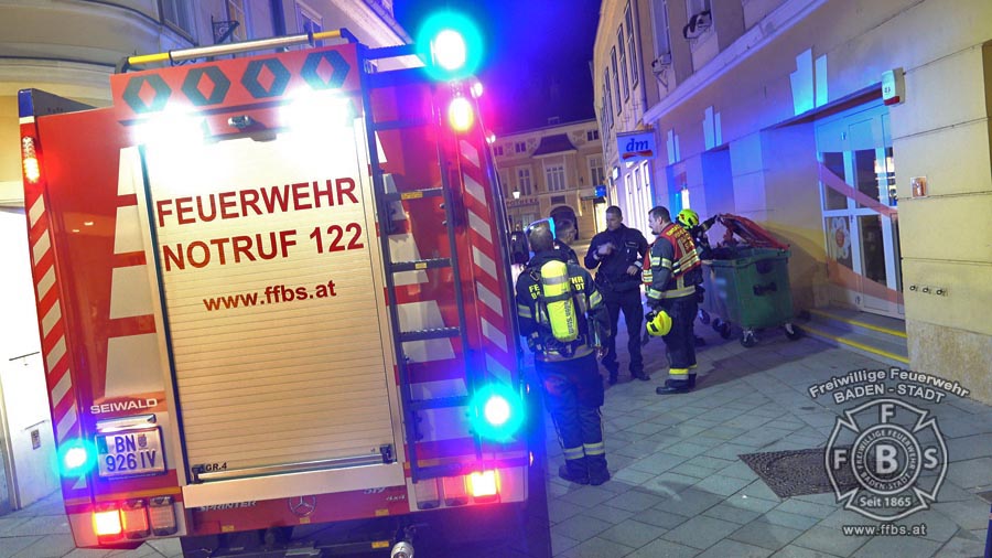 20200310 Abfall-Containerbrand in Badener Fußgängerzone war Fehlalarm