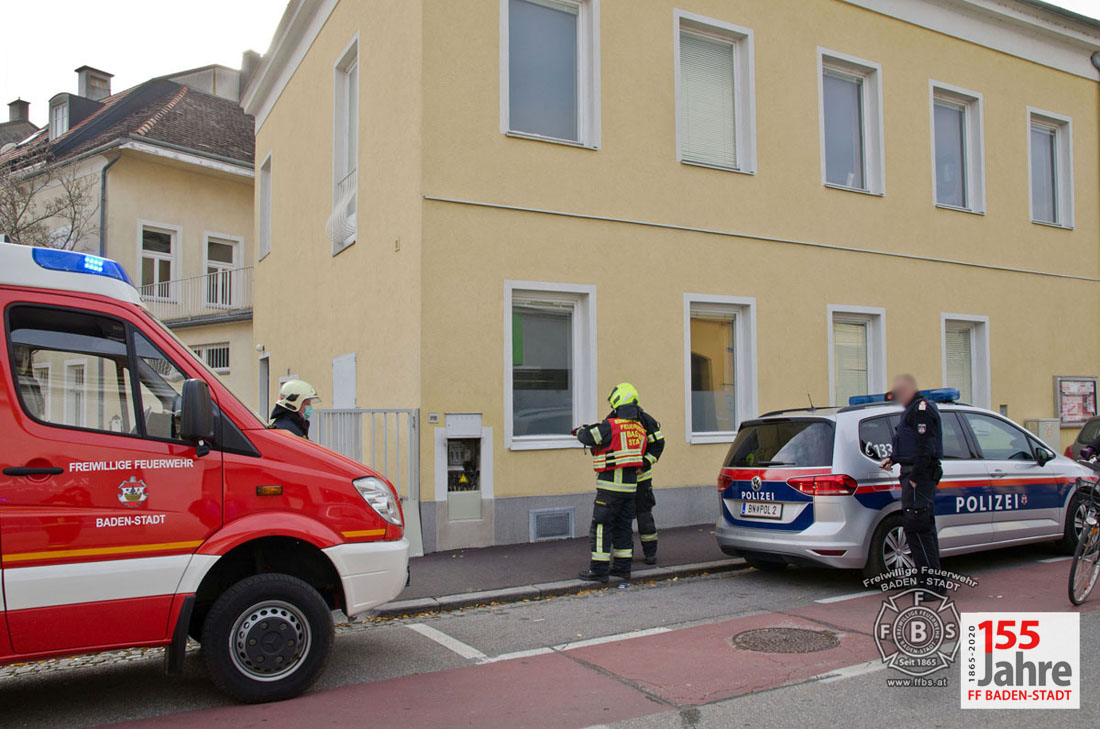 20201112 Brand eines E-Hausanschlusskasten in Badener Innenstadt