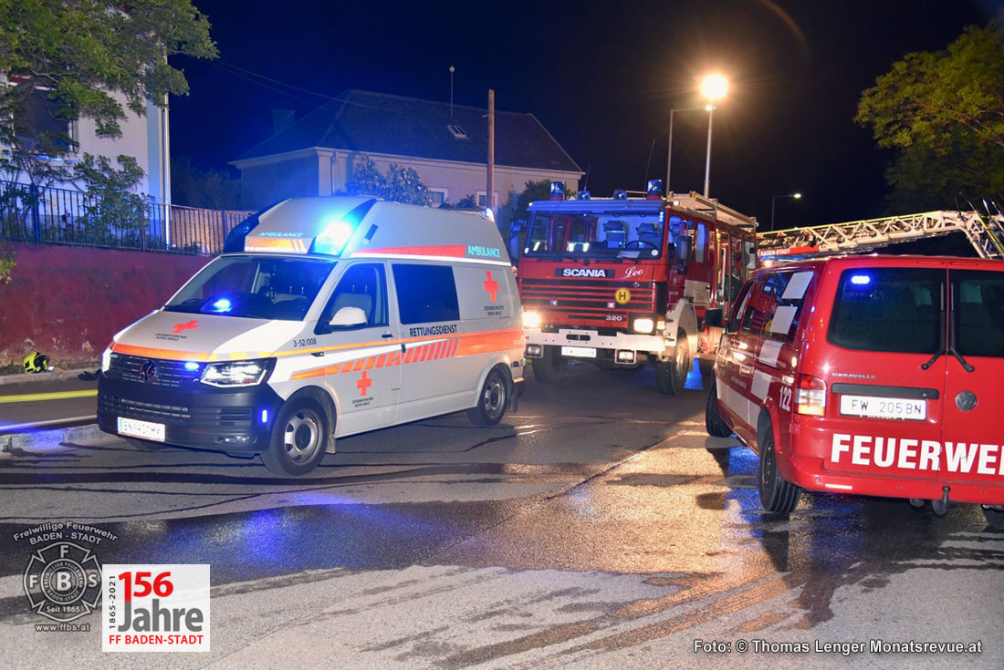 20210519 Küchenbrand in Baden Ortsteil Leesdorf