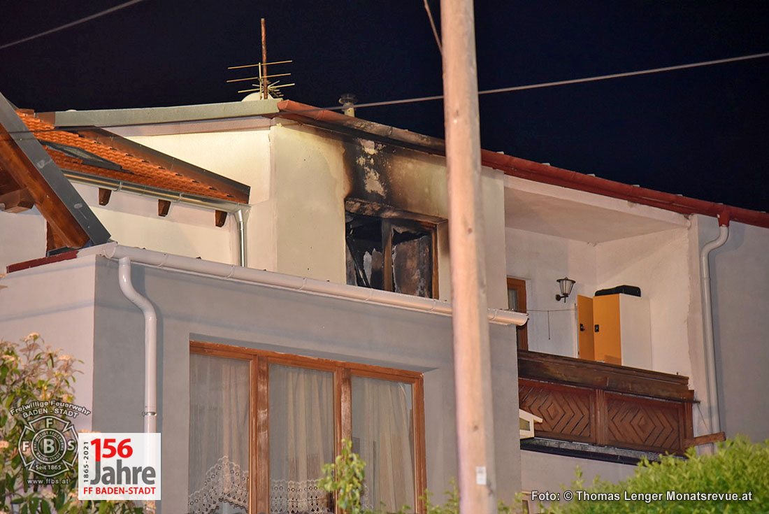 20210519 Küchenbrand in Baden Ortsteil Leesdorf