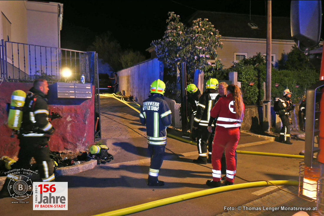 20210519 Küchenbrand in Baden Ortsteil Leesdorf