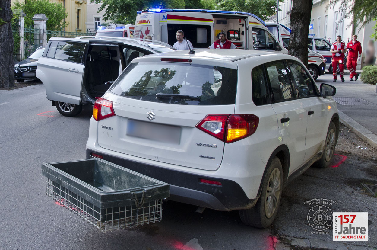 20220602 Verkehrsunfall im Badener Stadtgebiet
