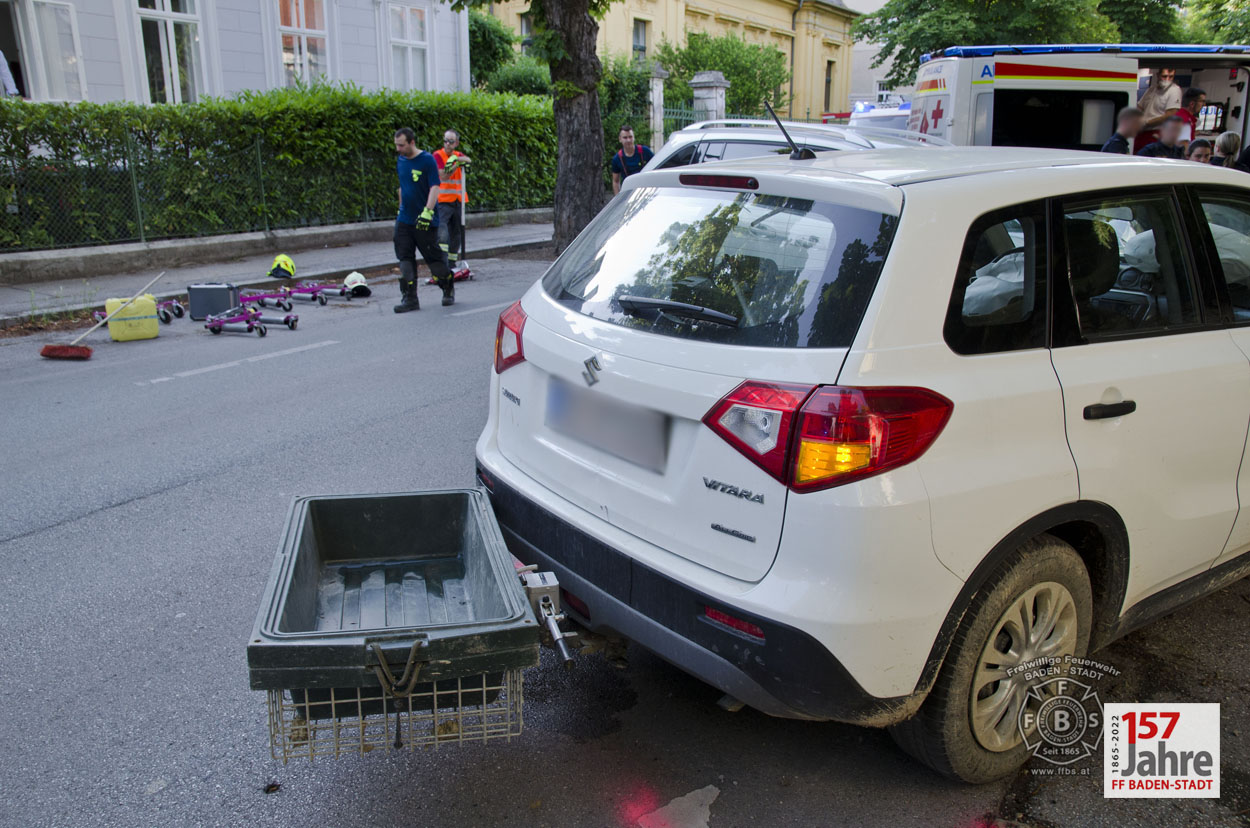 20220602 Verkehrsunfall im Badener Stadtgebiet