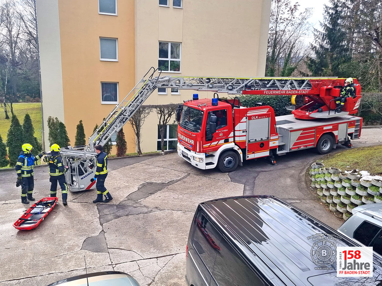 20230131 Unterstützung Rettungsdienst in Baden