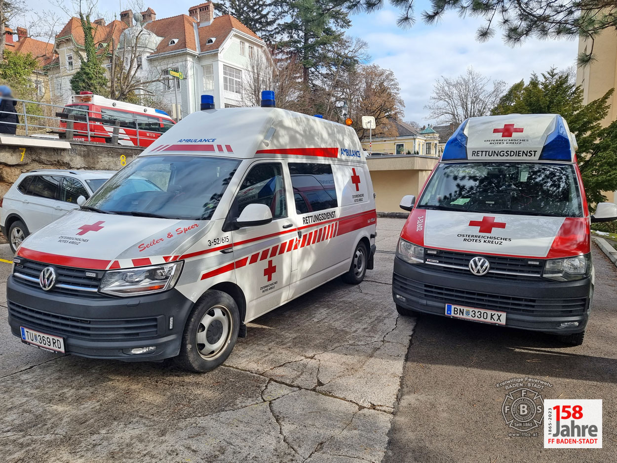 20230131 Unterstützung Rettungsdienst in Baden