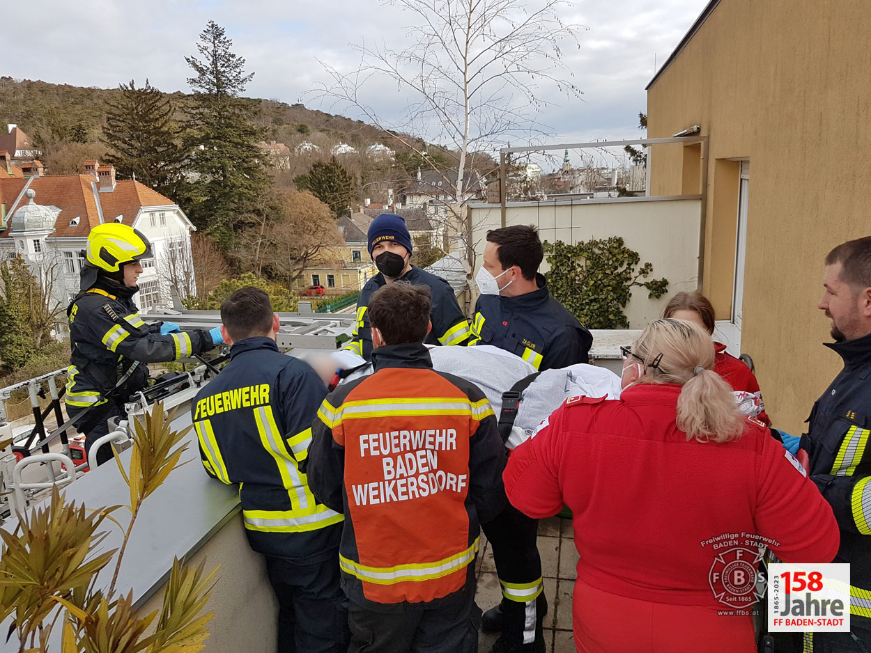 20230131 Unterstützung Rettungsdienst in Baden