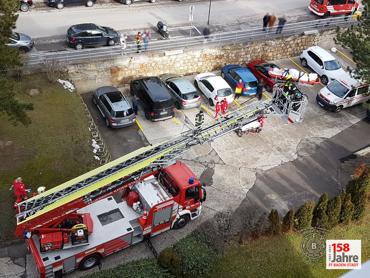 20230131 Unterstützung Rettungsdienst in Baden