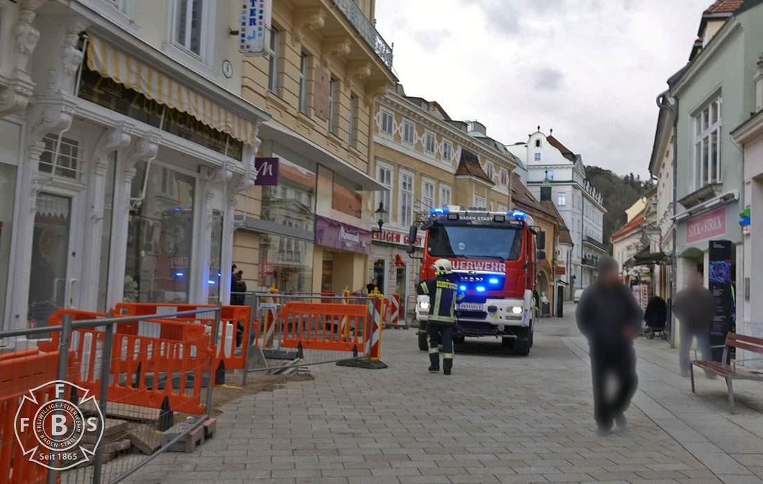 20190118 Müllbehälterbrand FUZO Baden  Foto: Yvonne Stosch