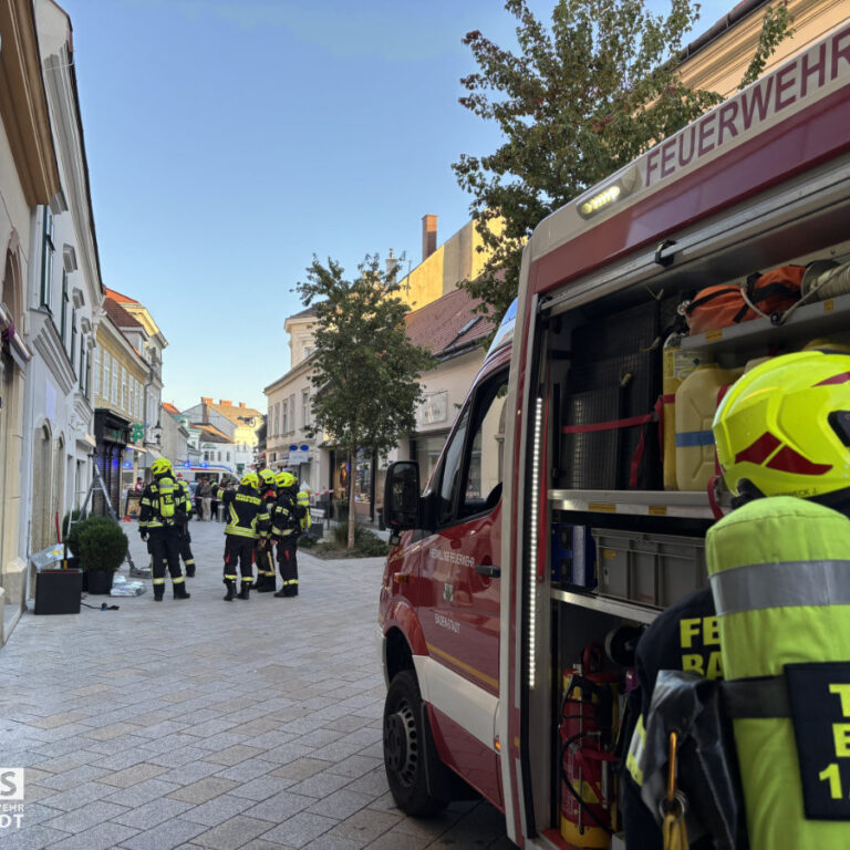 Angebohrte Gasleitung in der Innenstadt